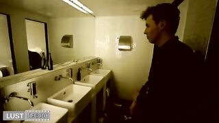 Framed his sister in a public restroom and fucked her instead of his friend