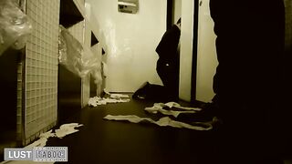 Framed his sister in a public restroom and fucked her instead of his friend