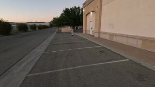 Out ambling around nude in public on Thanksgiving! Ginormous inborn fun bags out, coochie frolicking!