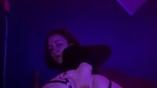 Meaty CABOOSE Latina Thalia gropes her humid vagina till she shoots a load