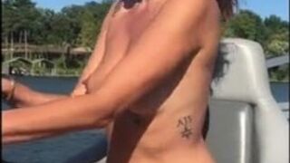 Nude Boat Captain, COUGAR takes it all off on the water.
