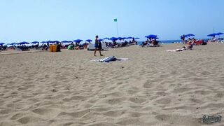 Notgeil am Strand in Spanien | Public im Urlaub
