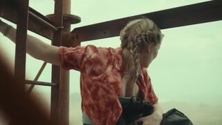 Grace Caroline Currey, Virginia Gardner - Fall (2022) Thriller Scenes