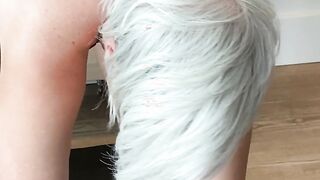 Spying on Mommy's Yoga. Stepson Turned on Looking at his Stepmother in Sports Lingerie on Different Poses