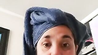 Hot Old Mommy in Bedroom after Bathtub