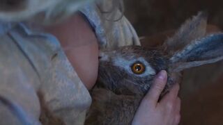 Morfydd Clark Bra-Less. Starve Acre (2023) Rabbit Lactation Vignette