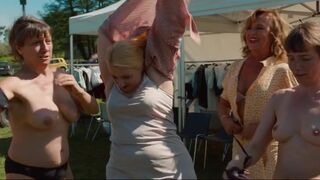 Daphne Dumons bare, Lucie Muratet nude, etc. Normandie nue (2018) Public bareness video scenes