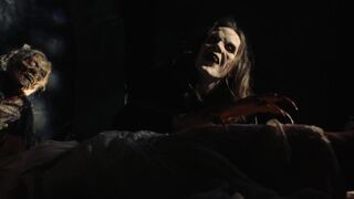 Denice Duff stripped to the waist, Melanie Shatner nude. Bloodstone Subspecies II (1993). Nakedness Horror Scene