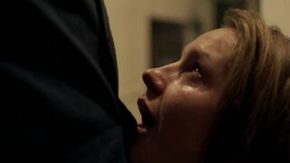 Movie BlowJob Scene by Amanda Collin nude in A Awful Chick (2017)