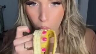 Super-Sexy Latina Licks Banana - TikTok Challenge