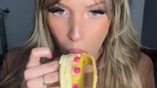 Super-Sexy Latina Licks Banana - TikTok Challenge