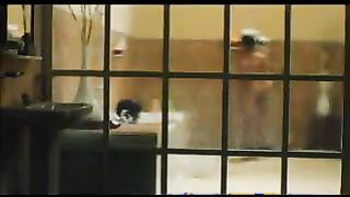 Young Son in the Bathtub with Mom. She Tells him Important Secrets