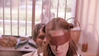 Perverted Grandfather Spies On His Peeing Granddaughter. He Seduces Her To Blowjob And Blindfolded Sex