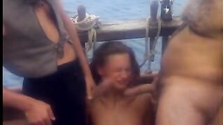 Pirates Raped and Cum on Face of Cute Girl
