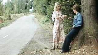 Explicit Classic Movie. Blowjob from a Stranger- Girl on the Road