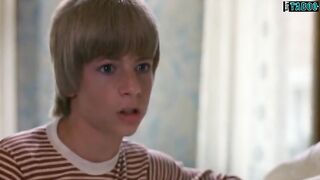 The boy saw his sleeping nanny's nipples