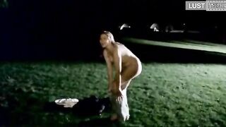 A Teenager and His Older Girlfriend Swim Naked. Short Scene LOW quality