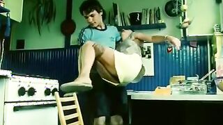 A Young Son Touch a Drunk Mom Tits. Incest Movie Scene