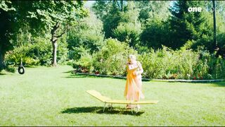 Grandma Sunbathes Naked in the Backyard of the House