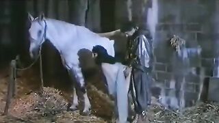Classic Movie Scene. Cleopatra - Sex and Horse