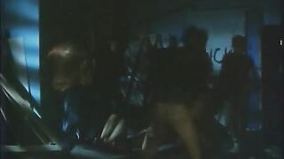 A man watched a blonde being raped. Then he came up and jerked off on her body. Roommates (1981)