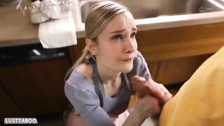 JAV Taboo. Uncensored handjob scene. European cleaning lady and her Japanese owner