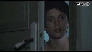 A boy peeps at his older sister masturbating with a pillow in her room. Actress Marine Vacth