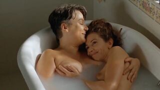 Classic bisexual movie scene. Victoria Abril nude, Josiane Balasko - Gazon Maudit (1994)