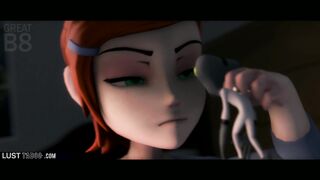 Rule34 Cartoon taboo gwen tennyson. Aliens XXX. Blowjob animation