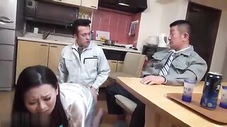 The man fucked his drunk friend's wife. Japanese forced movie scene (uncensored, JAV, adult film)