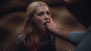 Old man forces a yong blonde woman to have sex