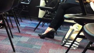 Taboo sex - Candid Feet Classics April 2015 Dangling Shoeplay Flats Asian porn