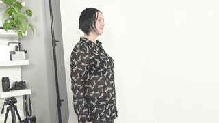 Chubby Chick Shows her Hairy Pussy