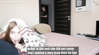 Step Sister Sucks my Dick while Mom is with us in the Room - Family Therapy