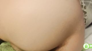 Spy on my Sister when she Plays Beads and Tail Toy in her Hairy Asshole