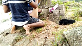 Outdoor Risky Public Sex with Step Sister near Pond