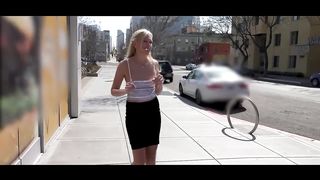 Russian Blondie in her first Casting Scene