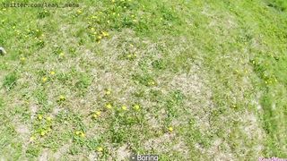 Banged Stepsister Outdoors until Parents watch